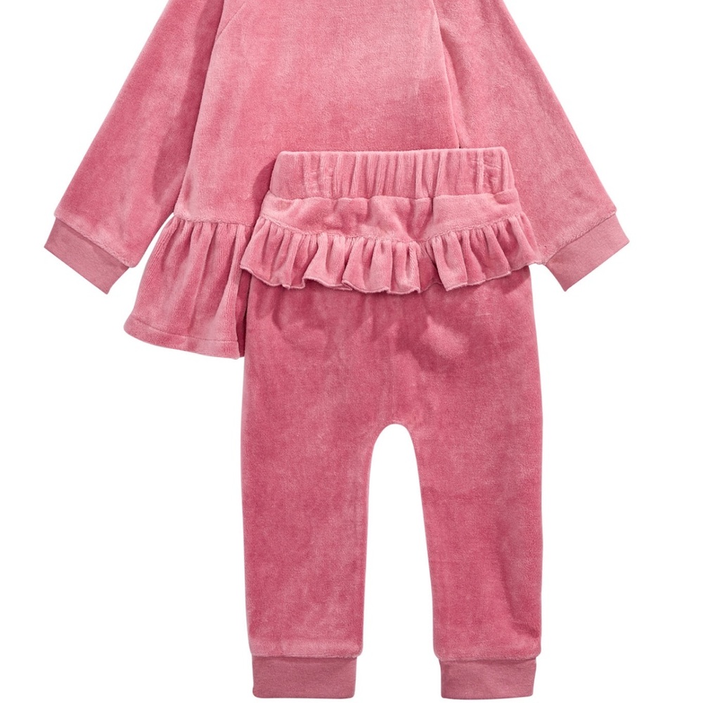 First Impressions Baby Girl’s 2- Pc Top&Jogger Set - Picture 2 of 2